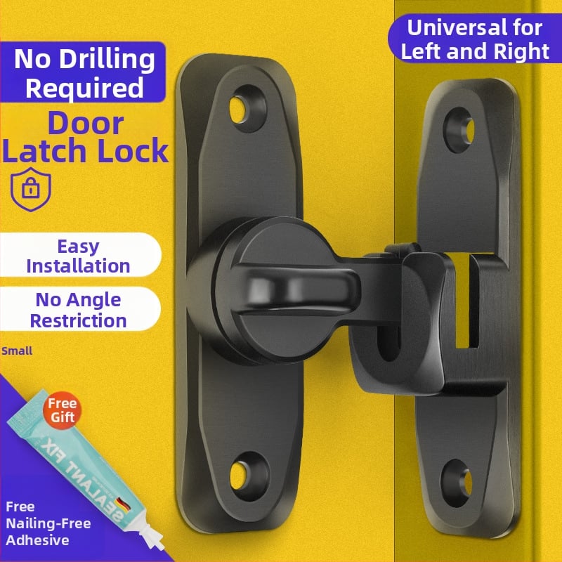 Bez urbšanas durvju aizslēgs 90° plūsmīgām durvīm – cinka sakausējuma materiāls, piemērots šķūnim un vannas istabai