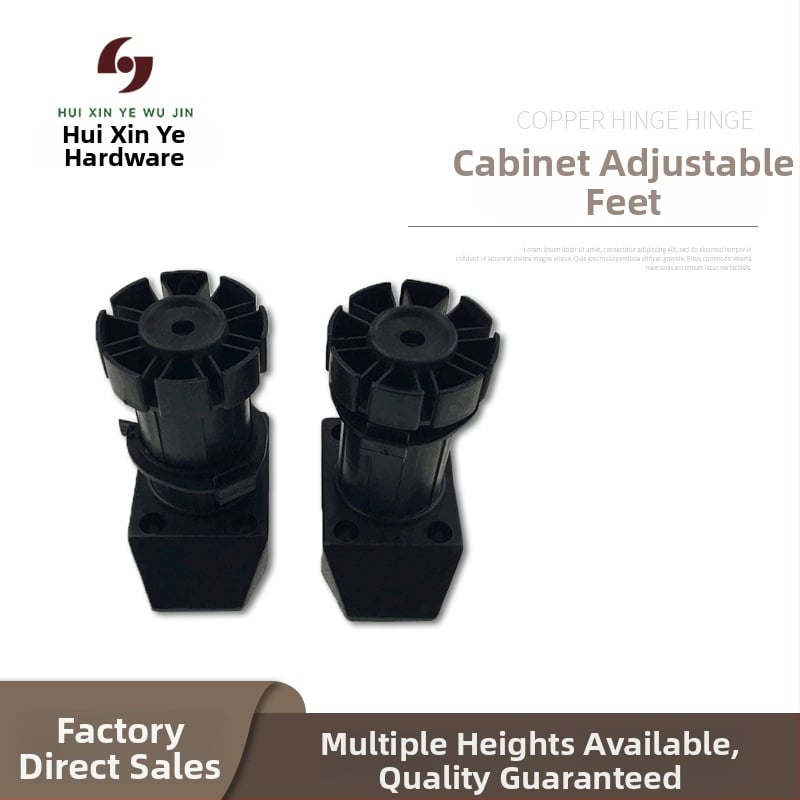 Regulējamas skapja kājiņas, ABS plastmasa, smagā slodze, mēbelēm