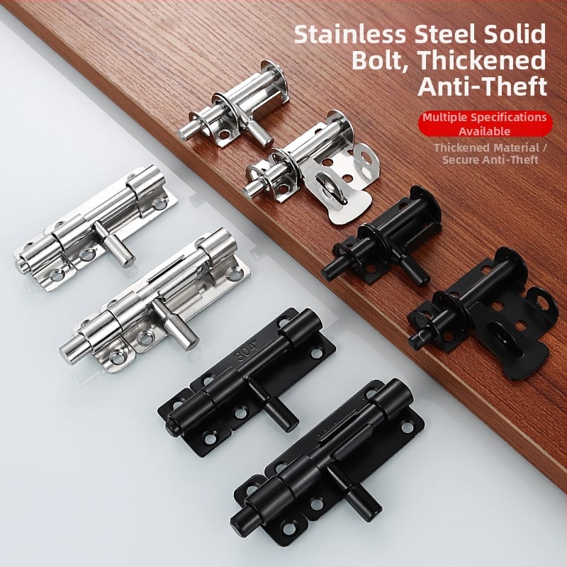 Nerūsējošā tērauda latch paredzēts koka durvīm – anti-theft, uzstādīšana bez urbumiem, Type A, 304/201, precīzi pulēta virsma