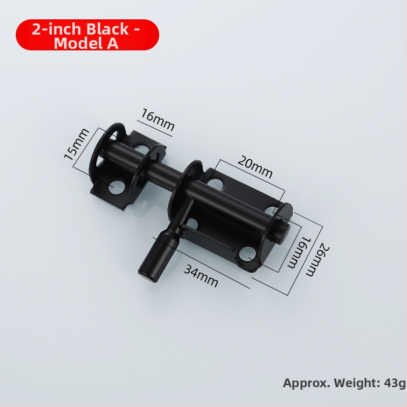 Nerūsējošā tērauda latch paredzēts koka durvīm – anti-theft, uzstādīšana bez urbumiem, Type A, 304/201, precīzi pulēta virsma