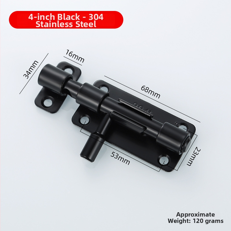 Nerūsējošā tērauda latch paredzēts koka durvīm – anti-theft, uzstādīšana bez urbumiem, Type A, 304/201, precīzi pulēta virsma