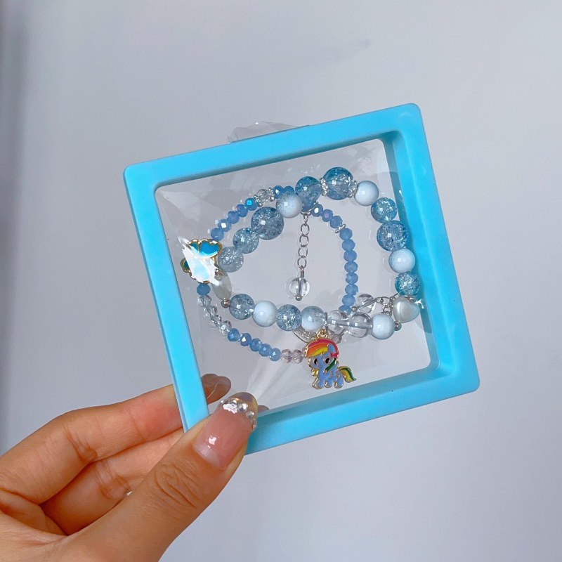 Χειροποίητο παιδικό βραχιόλι με χαρακτήρα καρτούν πόνι, χάντρες, για ηλικίες 3–10