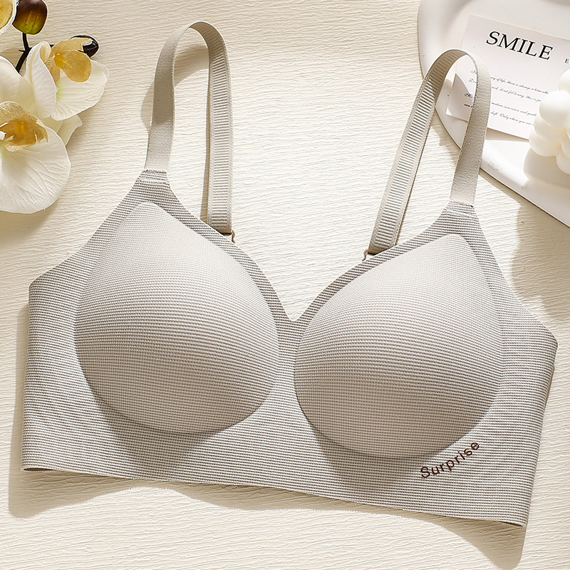 Bezšivni push-up grudnjak za male grudi, 3/4 košarice, košarice od pjene, fiksirani dvostruki naramenici, stražnje tri redova kopči (Kod 103)