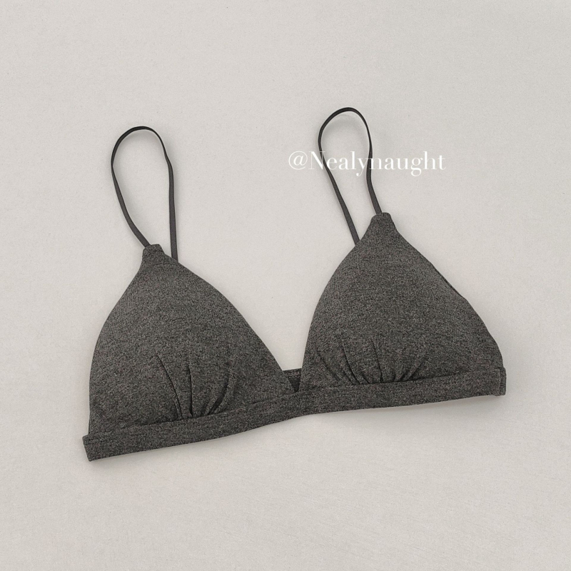 Pamučni grudnjak s trokutastim košaricama, bežični, tanak oblik košarica