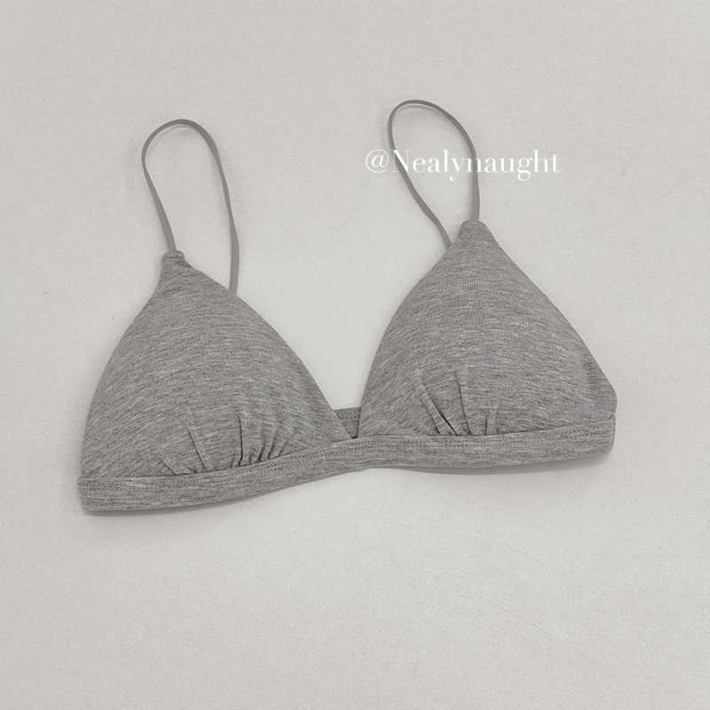 Pamučni grudnjak s trokutastim košaricama, bežični, tanak oblik košarica