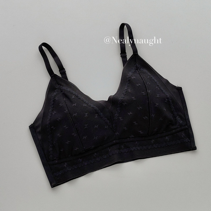 Pamučni grudnjak s trokutastim košaricama, bežični, tanak oblik košarica