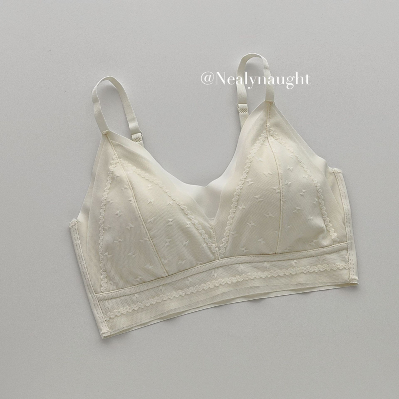 Pamučni grudnjak s trokutastim košaricama, bežični, tanak oblik košarica