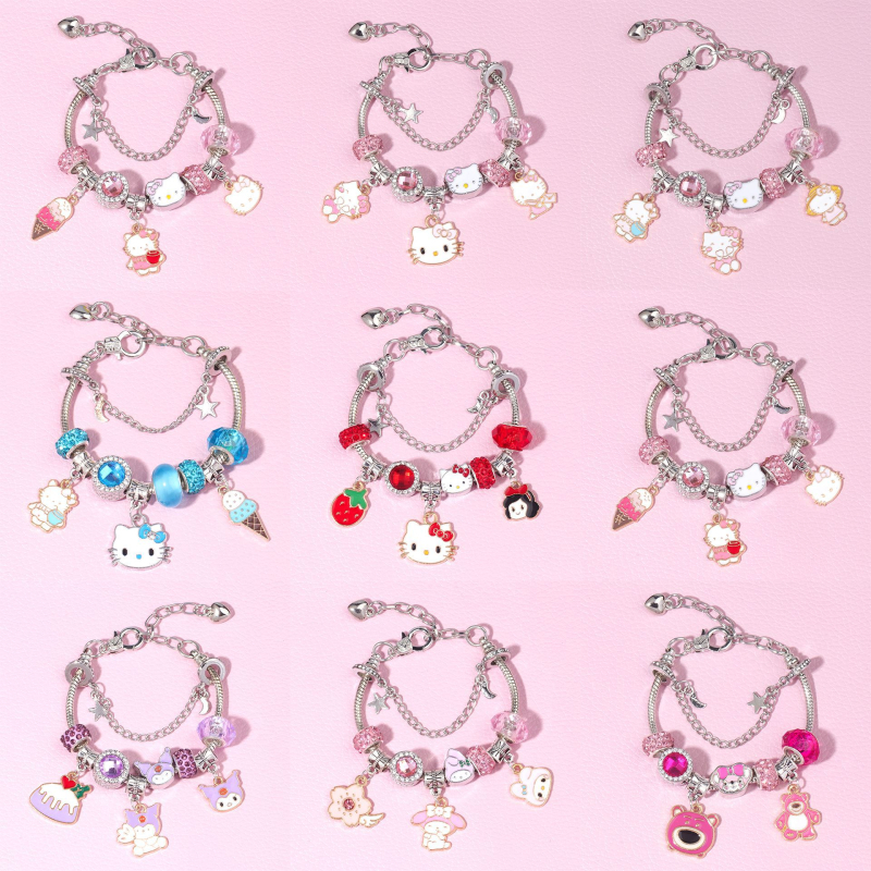 Sanrio serija narukvica od perli s kristalima, crtani likovi