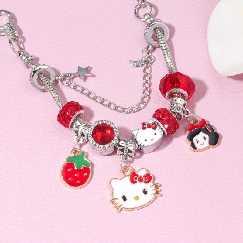 Sanrio serija narukvica od perli s kristalima, crtani likovi