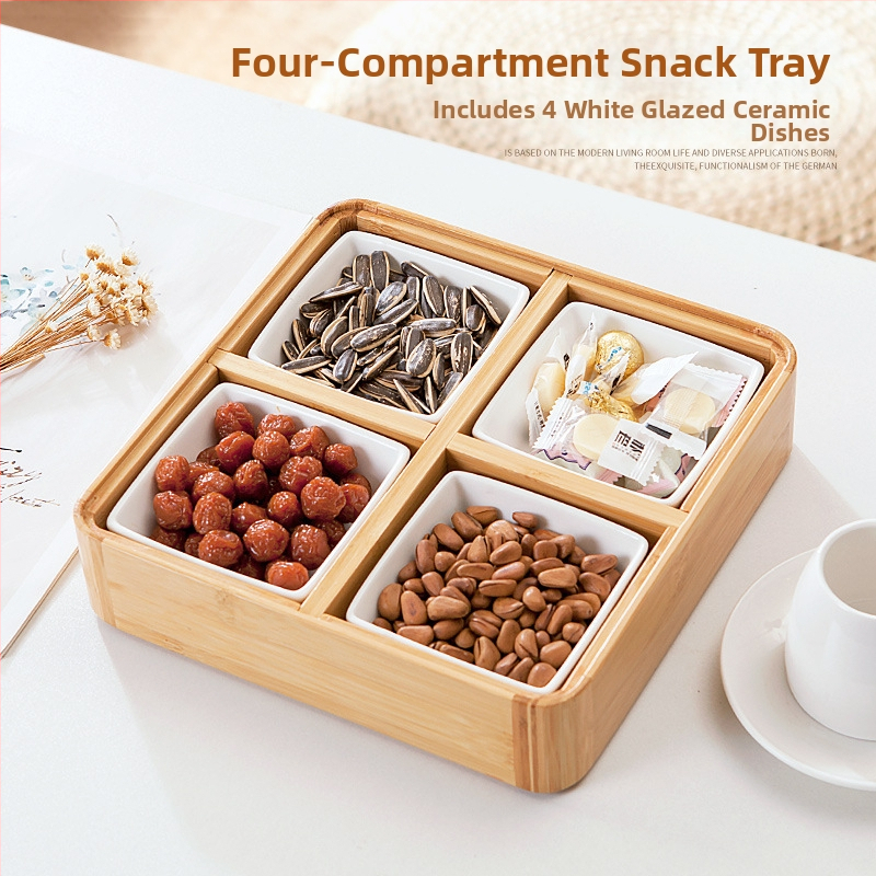 Разделна чиния за плодове и закуски за хол, японски стил, премиум клас, нов китайски стил, 2023 г.