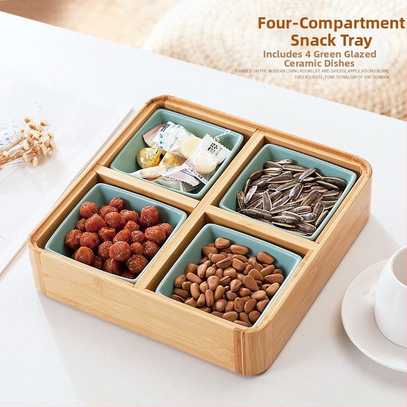 Разделна чиния за плодове и закуски за хол, японски стил, премиум клас, нов китайски стил, 2023 г.