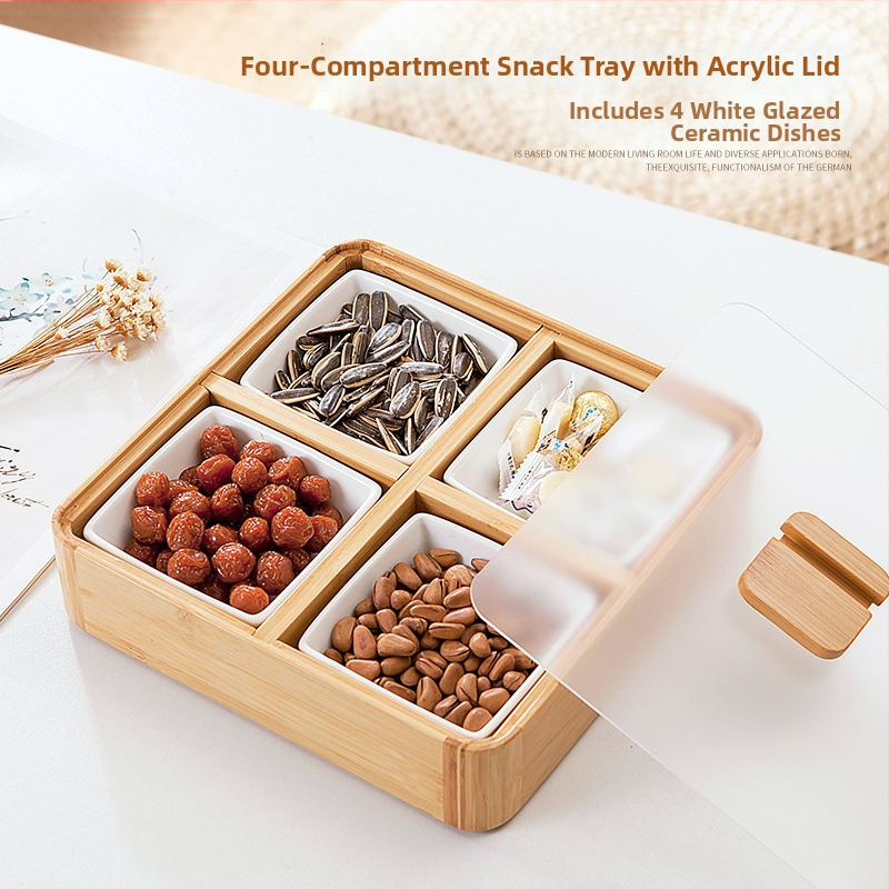 Разделна чиния за плодове и закуски за хол, японски стил, премиум клас, нов китайски стил, 2023 г.