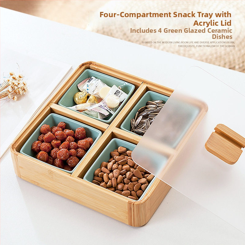 Разделна чиния за плодове и закуски за хол, японски стил, премиум клас, нов китайски стил, 2023 г.