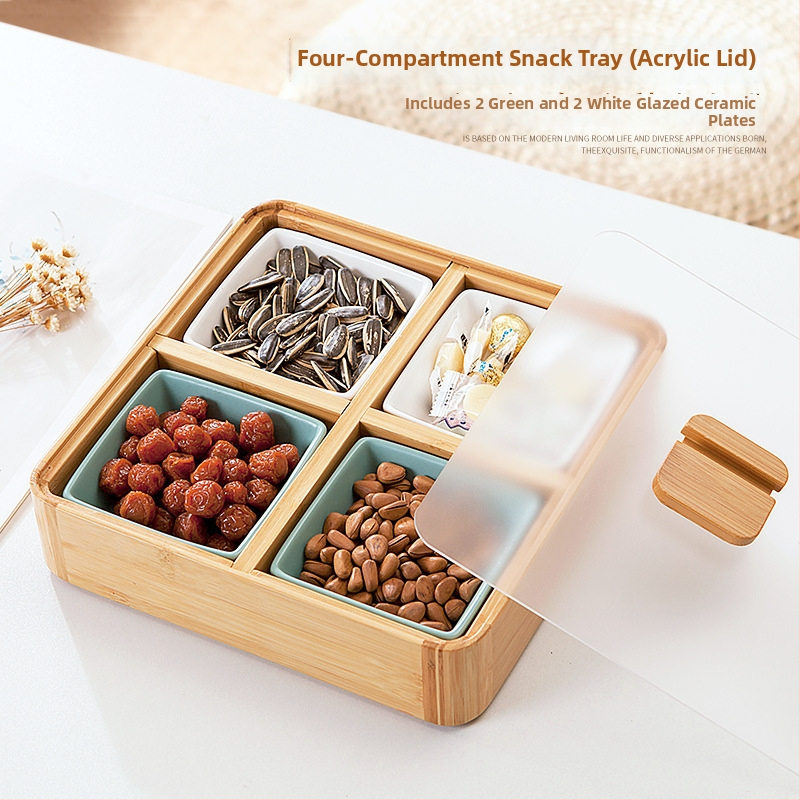 Разделна чиния за плодове и закуски за хол, японски стил, премиум клас, нов китайски стил, 2023 г.