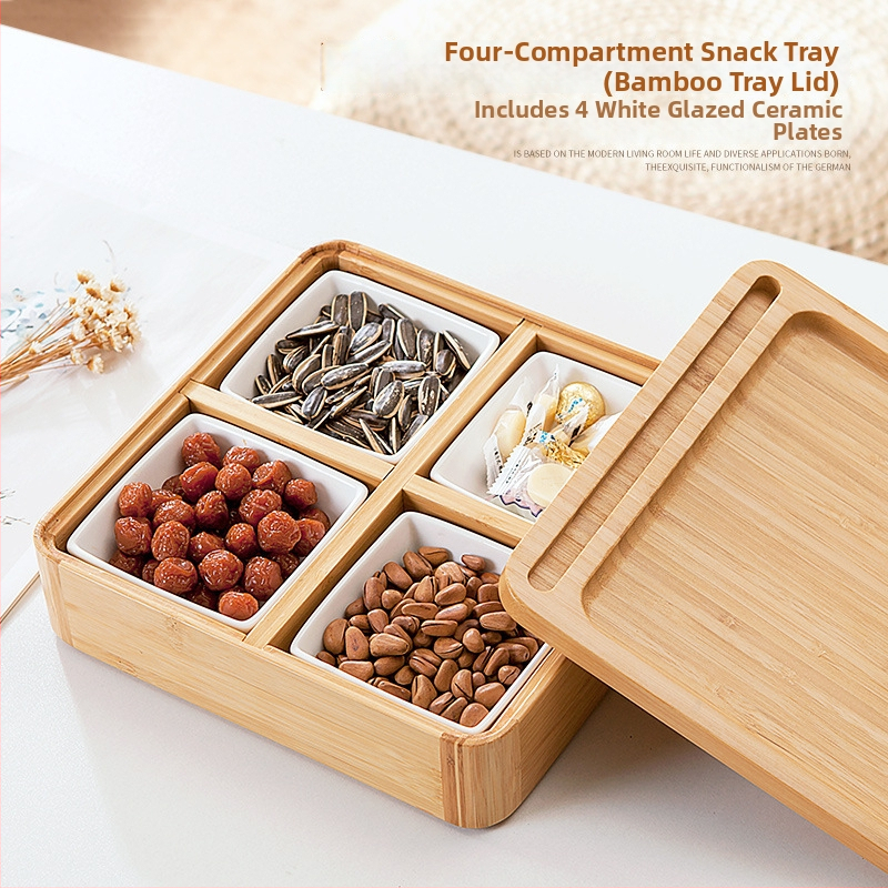 Разделна чиния за плодове и закуски за хол, японски стил, премиум клас, нов китайски стил, 2023 г.