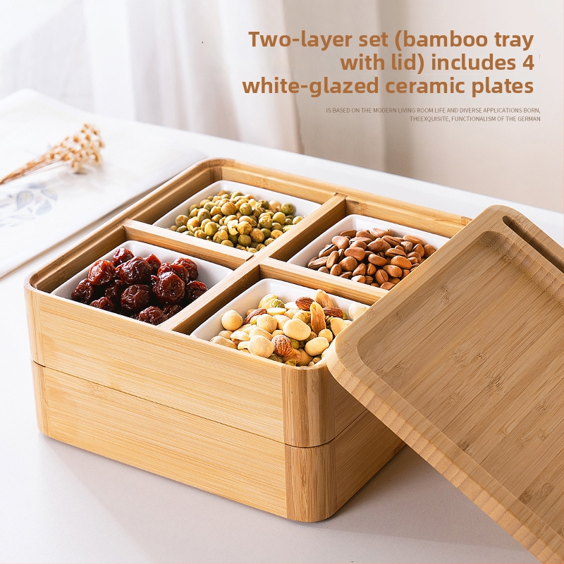 Разделна чиния за плодове и закуски за хол, японски стил, премиум клас, нов китайски стил, 2023 г.