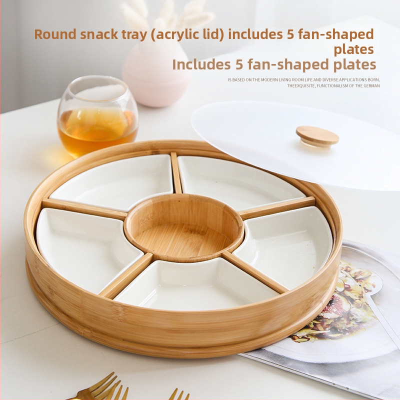 Разделна чиния за плодове и закуски за хол, японски стил, премиум клас, нов китайски стил, 2023 г.