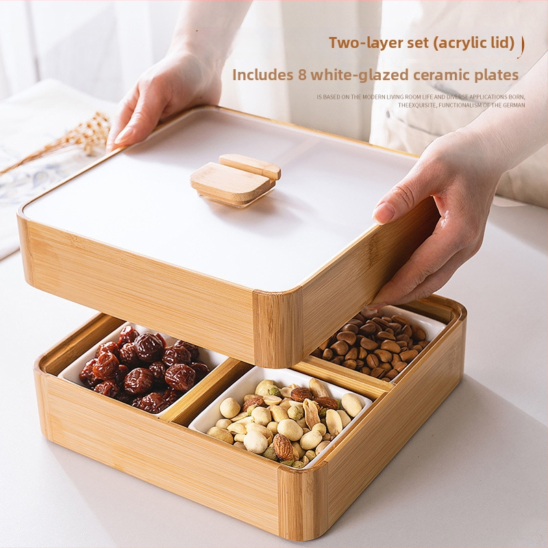 Разделна чиния за плодове и закуски за хол, японски стил, премиум клас, нов китайски стил, 2023 г.