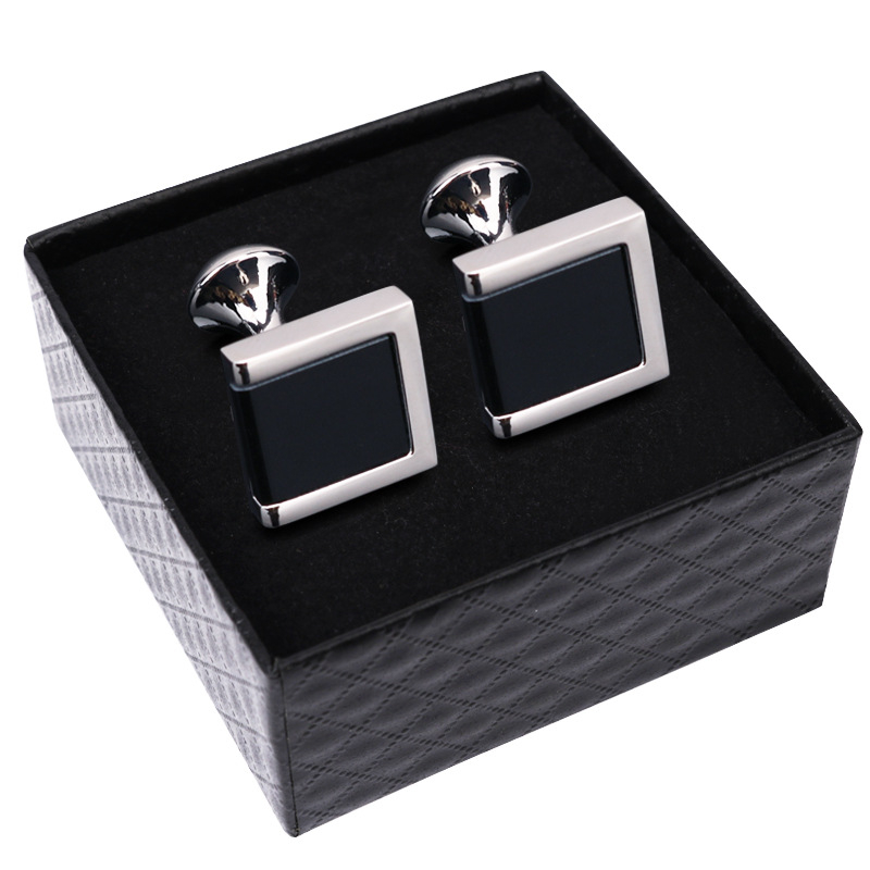 Κουμπιά μανικετόκουμπα (κράμα, απλό ανδρικό στυλ, γεωμετρικός σχεδιασμός, ηλεκτροπλατίωση)