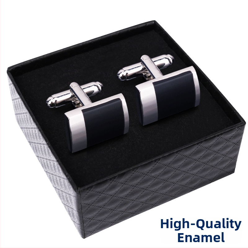 Κουμπιά μανικετόκουμπα (κράμα, απλό ανδρικό στυλ, γεωμετρικός σχεδιασμός, ηλεκτροπλατίωση)