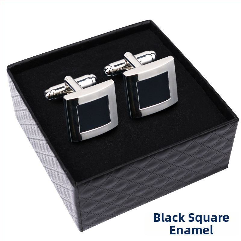 Κουμπιά μανικετόκουμπα (κράμα, απλό ανδρικό στυλ, γεωμετρικός σχεδιασμός, ηλεκτροπλατίωση)