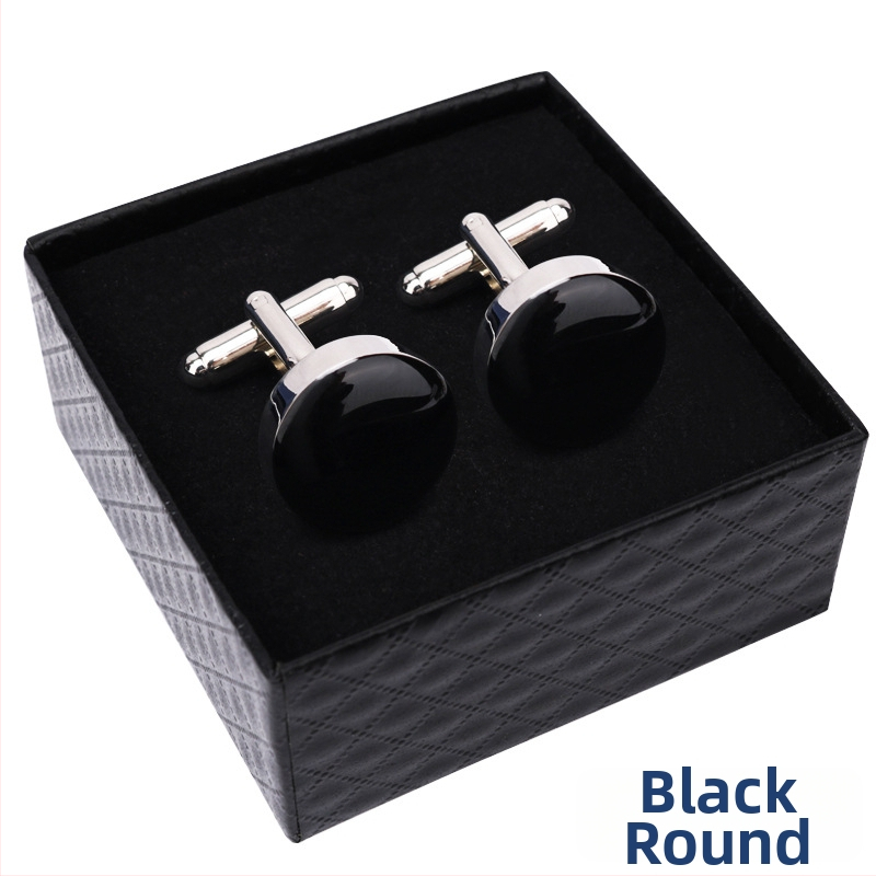 Κουμπιά μανικετόκουμπα (κράμα, απλό ανδρικό στυλ, γεωμετρικός σχεδιασμός, ηλεκτροπλατίωση)