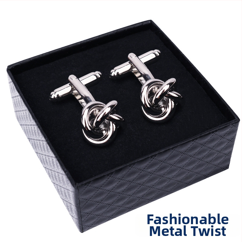 Κουμπιά μανικετόκουμπα (κράμα, απλό ανδρικό στυλ, γεωμετρικός σχεδιασμός, ηλεκτροπλατίωση)