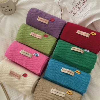 Μάλλινο σάλι, κορεατικό στυλ, μοτίβο με χρωματικό συντονισμό, τραπεζοειδές σχήμα, warp-knit ύφανση, ζεσταίνει