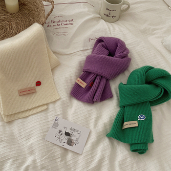 Μάλλινο σάλι, κορεατικό στυλ, μοτίβο με χρωματικό συντονισμό, τραπεζοειδές σχήμα, warp-knit ύφανση, ζεσταίνει