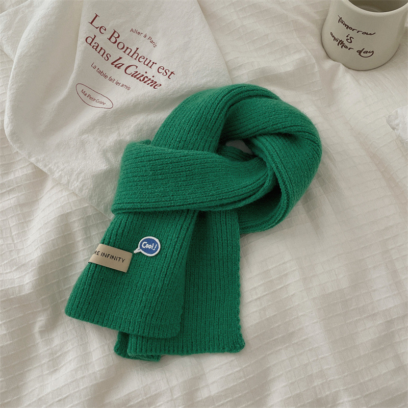 Μάλλινο σάλι, κορεατικό στυλ, μοτίβο με χρωματικό συντονισμό, τραπεζοειδές σχήμα, warp-knit ύφανση, ζεσταίνει