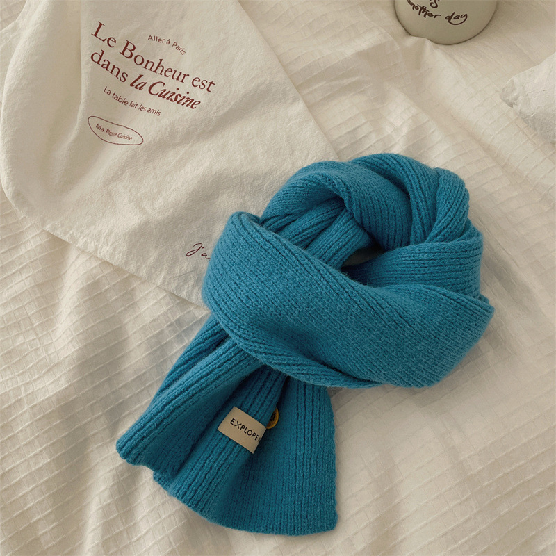 Μάλλινο σάλι, κορεατικό στυλ, μοτίβο με χρωματικό συντονισμό, τραπεζοειδές σχήμα, warp-knit ύφανση, ζεσταίνει