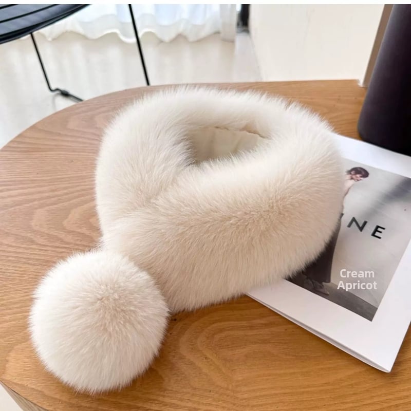 Φουλάρι για κορίτσια - ακρυλικό/τεχνητό μαλλί, χειμώνας, ορθογώνιο, ζεστό, ιαπωνο-κορεάτικο γλυκό στυλ