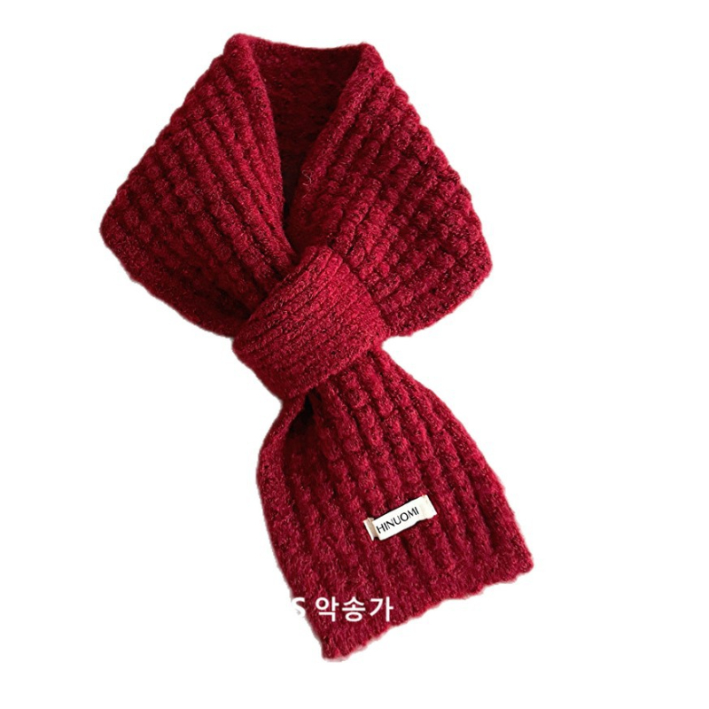 Παιδικός κασκόλ από βαμβάκι για φθινόπωρο και χειμώνα, μονοχρωτικό σχέδιο, ύφασμα πλεκτό με warp knitting, διατηρεί τη ζέστη, μεσαίο μήκος