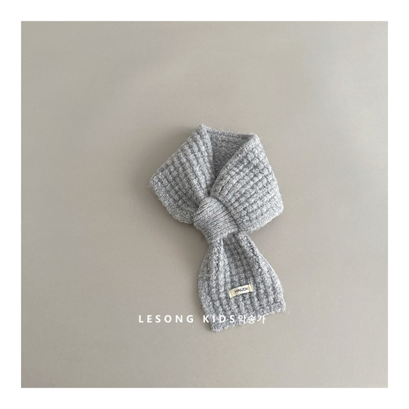 Παιδικός κασκόλ από βαμβάκι για φθινόπωρο και χειμώνα, μονοχρωτικό σχέδιο, ύφασμα πλεκτό με warp knitting, διατηρεί τη ζέστη, μεσαίο μήκος