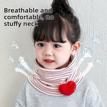 Παιδικό κασκόλ με προστασία από τον άνεμο για τον λαιμό και λουρί για τα αυτιά, unisex, πολυεστέρας, άνοιξη 2025