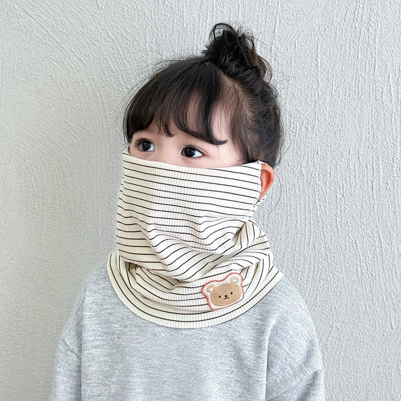 Παιδικό κασκόλ με προστασία από τον άνεμο για τον λαιμό και λουρί για τα αυτιά, unisex, πολυεστέρας, άνοιξη 2025