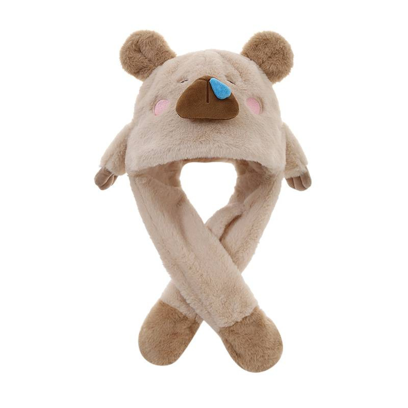 Χειμερινό καπέλο-βαλακλάβα με κινητά αυτιά, ενσωματωμένο καπέλο για παιδιά, αναπνεύσιμο πολυεστέρας, προστασία αυτιών, για ηλικίες 2-10+ ετών