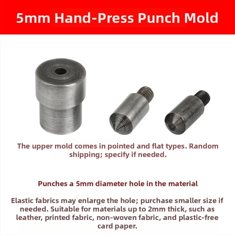 Χειροκίνητο εργαλείο διάτρησης με μήτρα για οπές και αγκράβες 4-σε-1 – DIY διάτρηση. Υλικό: 45# χάλυνας; Κατασκευαστής: Hechang Hardware