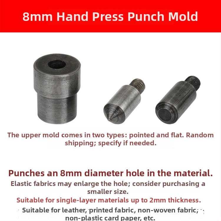 Χειροκίνητο εργαλείο διάτρησης με μήτρα για οπές και αγκράβες 4-σε-1 – DIY διάτρηση. Υλικό: 45# χάλυνας; Κατασκευαστής: Hechang Hardware