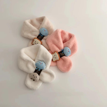 Παιδικό κασκόλ από γούνα κουνελιού με σχέδιο καρτούν - Unisex για άνοιξη, περιεκτικότητα σε γούνα >96%