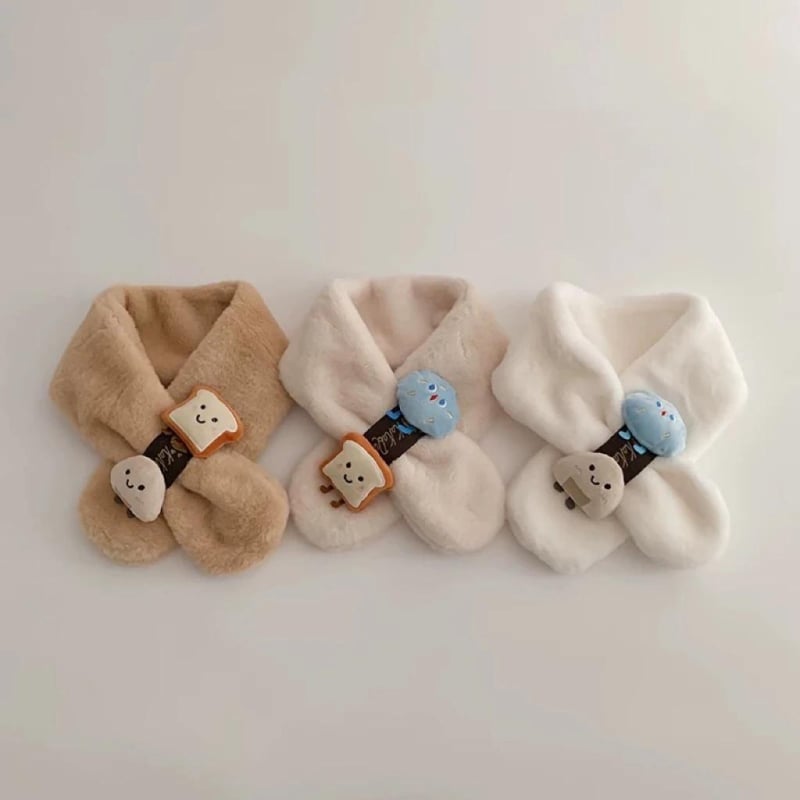 Παιδικό κασκόλ από γούνα κουνελιού με σχέδιο καρτούν - Unisex για άνοιξη, περιεκτικότητα σε γούνα >96%