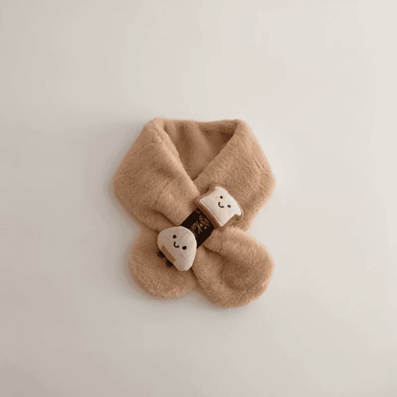 Παιδικό κασκόλ από γούνα κουνελιού με σχέδιο καρτούν - Unisex για άνοιξη, περιεκτικότητα σε γούνα >96%