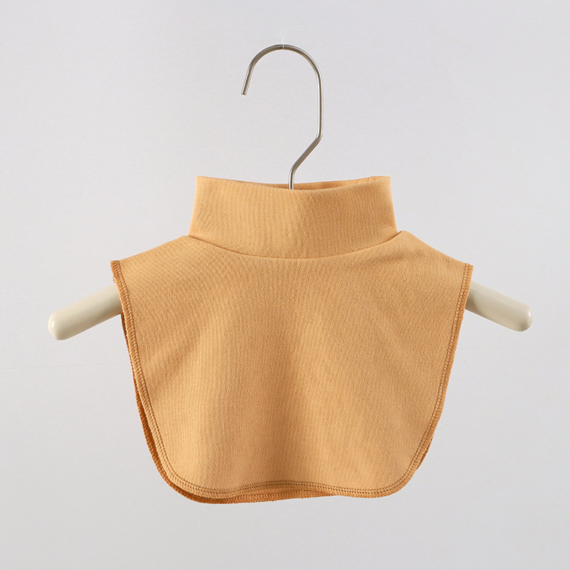 Παιδικό κασκόλ με μισό-υψωμένο γιακά, βαμβακερό, μονόχρωμο σχέδιο, unisex, φθινοπωρινό-χειμερινό