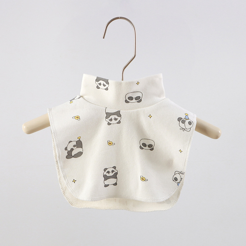 Παιδικό κασκόλ με μισό-υψωμένο γιακά, βαμβακερό, μονόχρωμο σχέδιο, unisex, φθινοπωρινό-χειμερινό