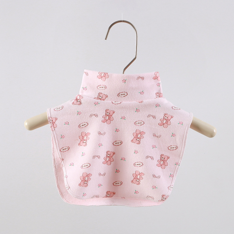 Παιδικό κασκόλ με μισό-υψωμένο γιακά, βαμβακερό, μονόχρωμο σχέδιο, unisex, φθινοπωρινό-χειμερινό