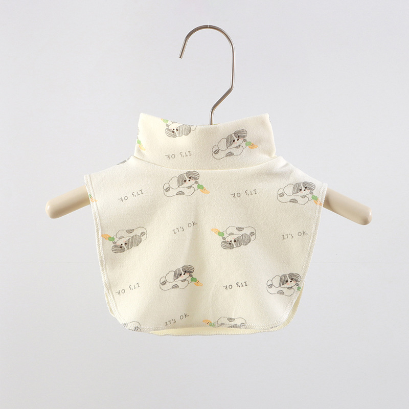 Παιδικό κασκόλ με μισό-υψωμένο γιακά, βαμβακερό, μονόχρωμο σχέδιο, unisex, φθινοπωρινό-χειμερινό