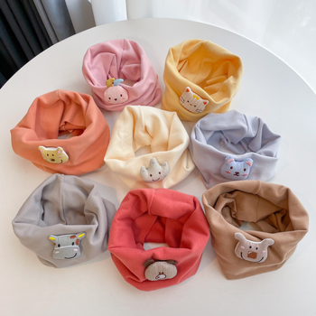 Παιδικό φουλάρι λαιμού με ζωικό σχέδιο, πολυεστέρας, ύφανση warp knitting, κεντημένο, ζεστό