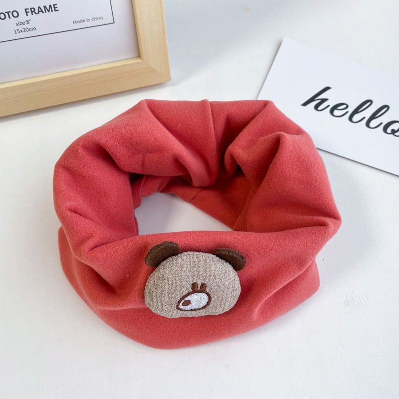 Παιδικό φουλάρι λαιμού με ζωικό σχέδιο, πολυεστέρας, ύφανση warp knitting, κεντημένο, ζεστό