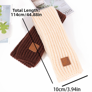 Σάλι unisex από μαλλί, πλεκτό, απλή ύφανση, μονόχρωμο σχέδιο, διακοσμητικό