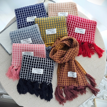 Unisex κασκόλ από μαλλί, μακρύς σχεδιασμός, μονόχρωμο σχέδιο